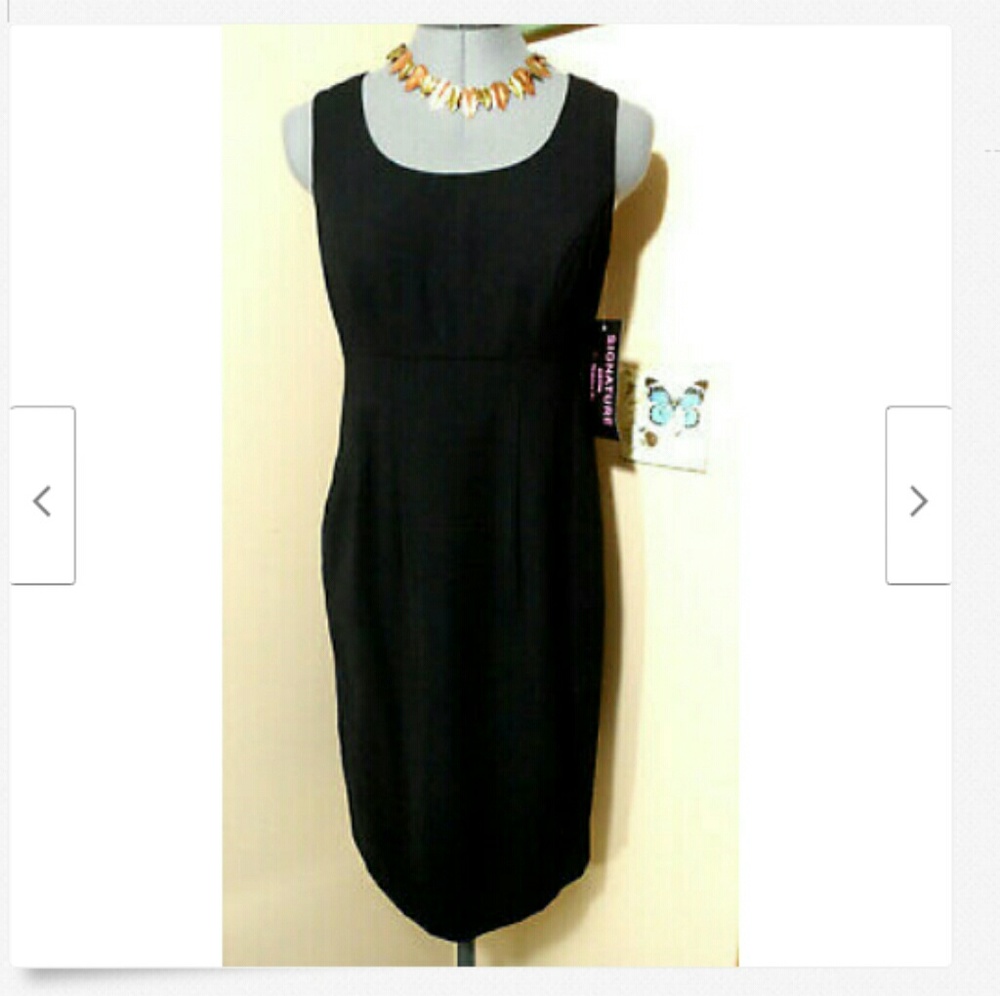 Nwt ROBBIE BEE Pencil Dress 4P Black Knee length